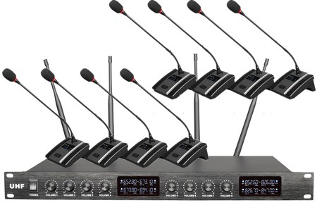 8 CHANNEL WIRELESS MICROPHONES SYSTEM